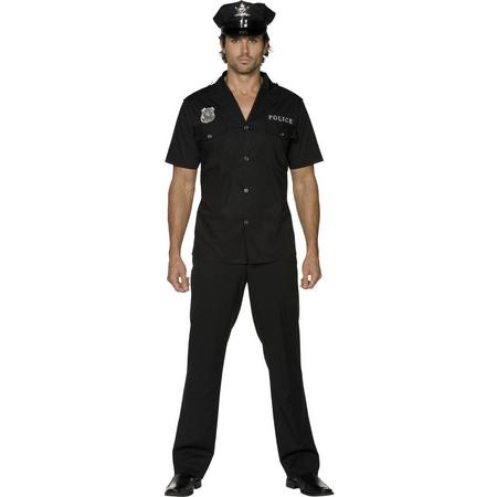 Zwarte Politie verkleedkleding | Agent kostuum maat L (52-54)